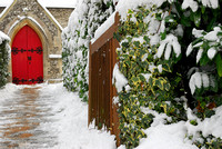 Church and Snow on Gate