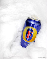 Discarded Beer Can in Snow